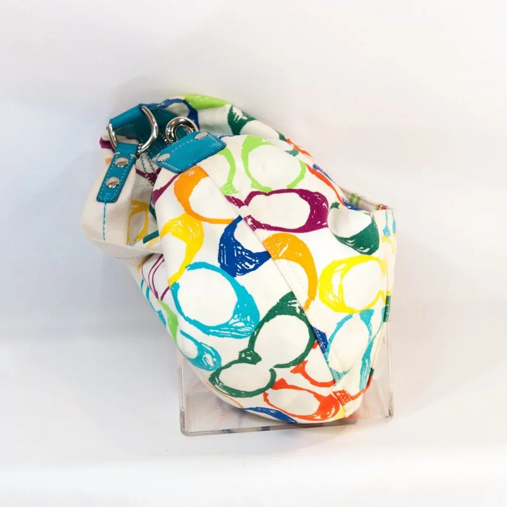 Coach colorful Signature print Fabric Hobo bag - Picture 5 of 15